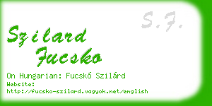 szilard fucsko business card